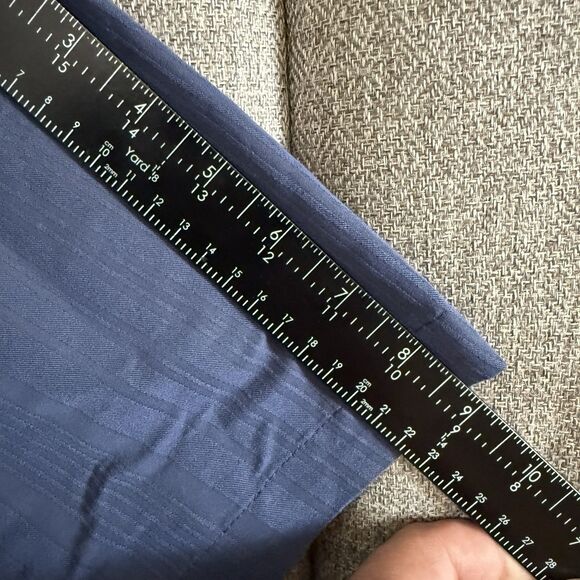 Van Heusen Mens Short Sleeve Blue Striped Button Up Dress Shirt L - Picture 11 of 12